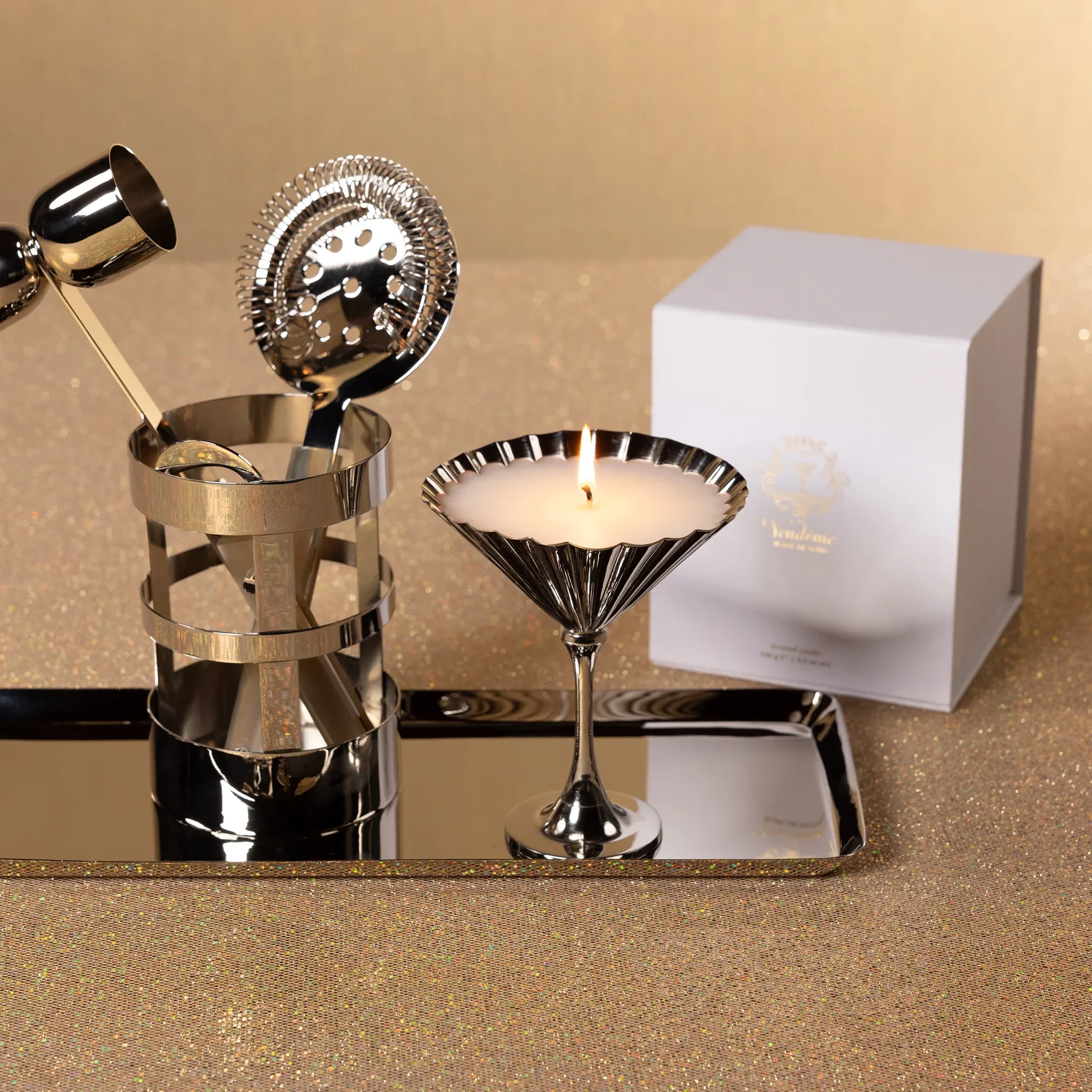 Vendôme Martini Candle, Polished Nickel - Image 5