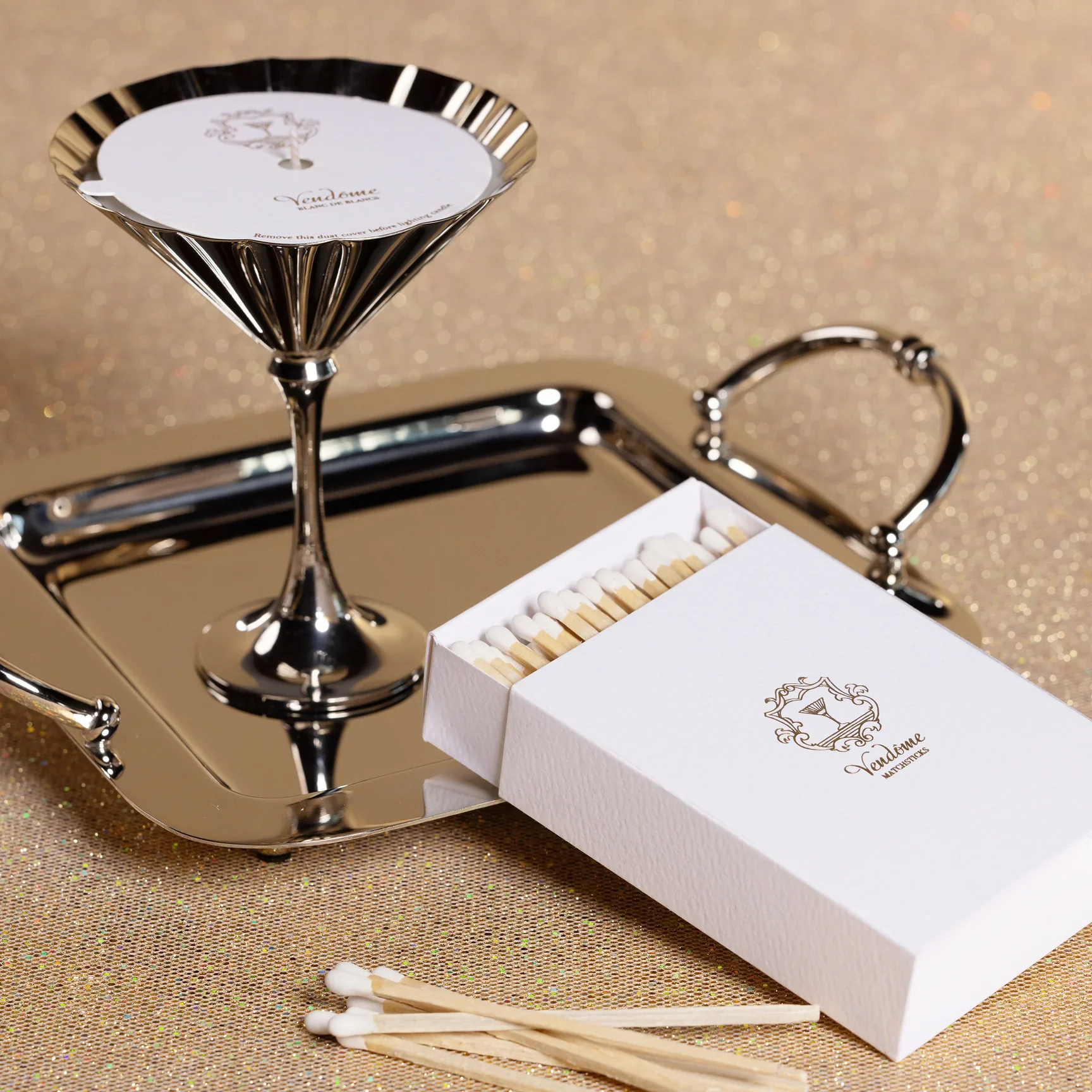 Vendôme Martini Candle, Polished Nickel - Image 6