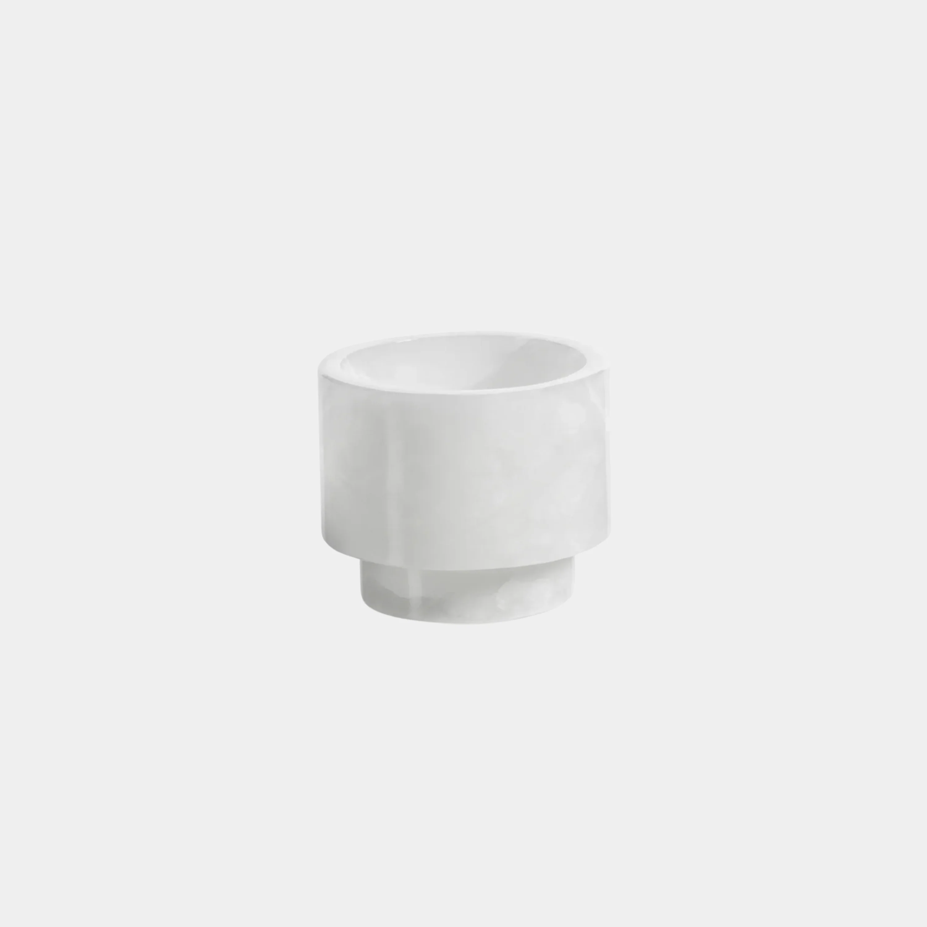 Yasmeen Polished Alabaster Stone Candle Holder - Small